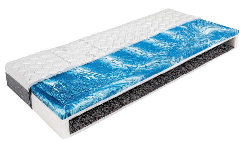 Feder Memo COOL hűsítő és légáteresztő memóriahab fekvőfelületű bonellrugós matrac antibakteriális és nedvességszabályozó huzatban