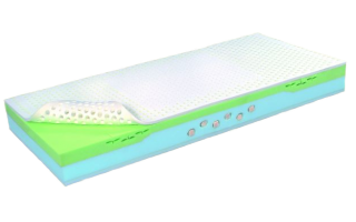 Billerbeck DAVOS matrac többrétegű hideghab ágybetét latex párnázóréteggel. Aszimmetrikus kialakítású 7 zónás kiváló minőségű matrac típus, mely a közepesen kemény matracok közé tartozik.