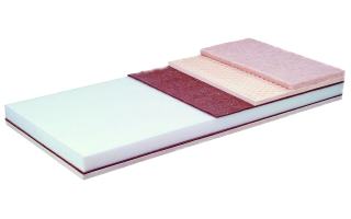 Szendvics szerkezetű hideghab matrac 3 zónás latex réteggel és kókuszrosttal, mely téli-nyári oldalas.