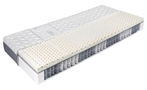 Admiral latex oldalanként eltérő keménységű, zónásított gumilatex fekvőfelületű táskarugós matrac
antibakteriális és nedvességszabályozó huzatban.