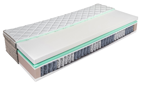 Vario Hybrid Medium Hard extra minőségű hideghab topperrel egybeépített zónásított táskarugós matrac
nedvesség- és hőszabályozó, hipoallergén huzatban