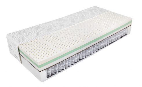 Sleep Sentry Admiral latex matrac. Szendvicsszerkezetű táskarugós komfortmatrac.
Kiváló alakkövetés a pihentető alvásért.