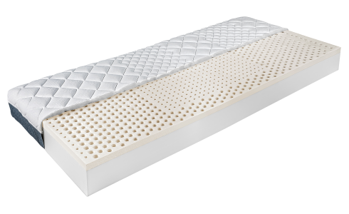 Comfort LATEX oldalanként eltérő keménységű, zónásított gumilatex fekvőfelületű hideghab matrac antiallergén huzatban, vákuumcsomagolásban rendelhető.